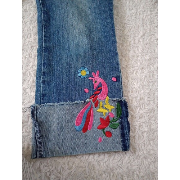 Clash jeans embroided ankle girl Blue jeans  Size 0 - Picture 10 of 10